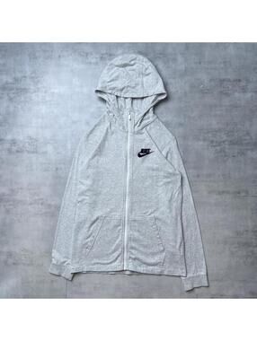 Y2K Nike Gray Hoodie Zip Up Vintage Jacket